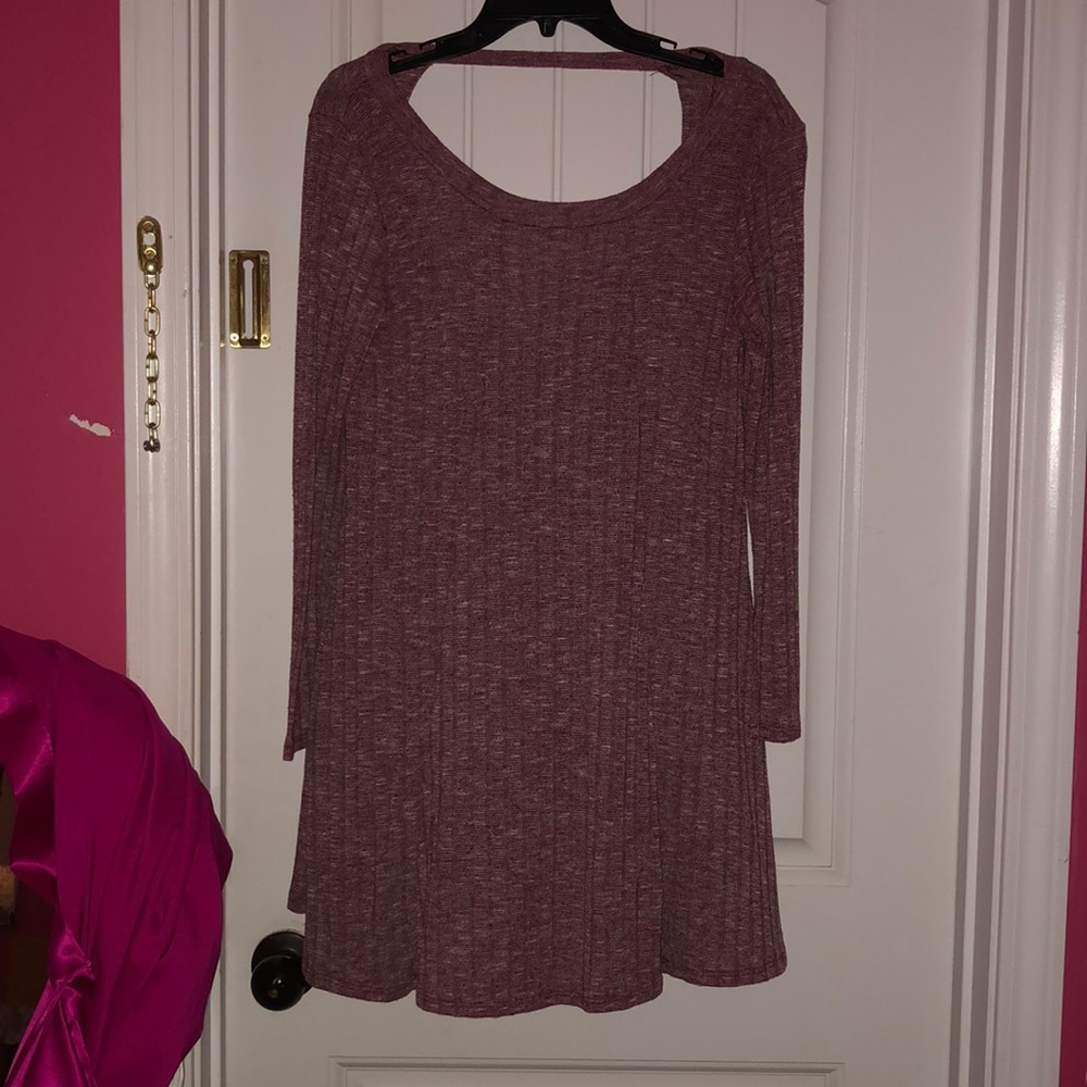 Long sleeved knit dress